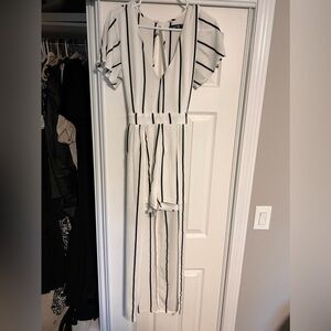 Black and white jumpsuit